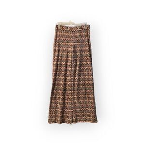Trina Turk Crochet Flare Pants Pull-On Multicolor Polyester Size 4